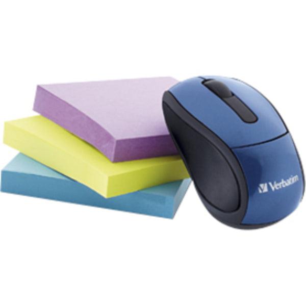 Verbatim Wireless Mini Travel Optical Mouse - Blue