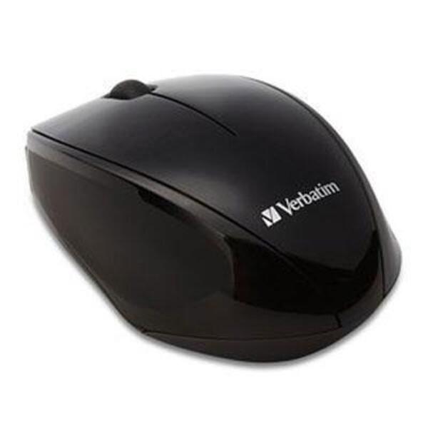 Verbatim Wireless Notebook Multi-Trac Blue LED Mouse - Black