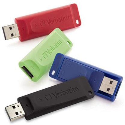 Verbatim 16GB Store 'n' Go USB Flash Drive - 4pk - Red, Green, Blue, Black