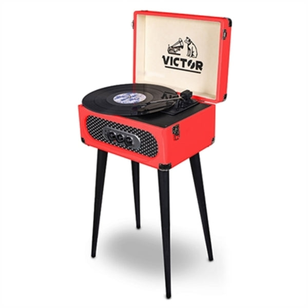 VICTOR Andover 5-in-1 Music Center with Chair Height Legs - Red