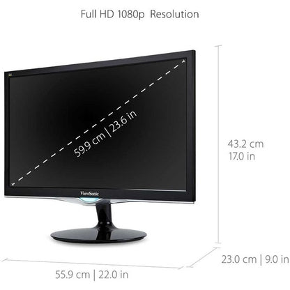 Viewsonic 24" Display, TN Panel, 1920 x 1080 Resolution