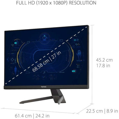 Viewsonic 27" Display, MVA Panel, 1920 x 1080 Resolution