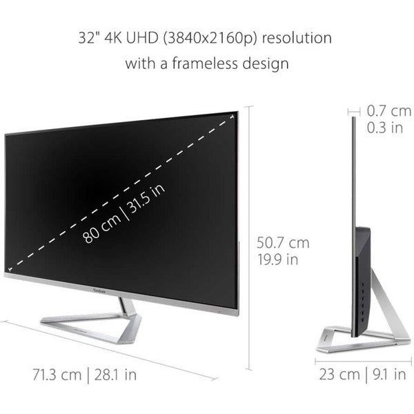 Viewsonic 32" Display, MVA Panel, 3840 x 2160 Resolution