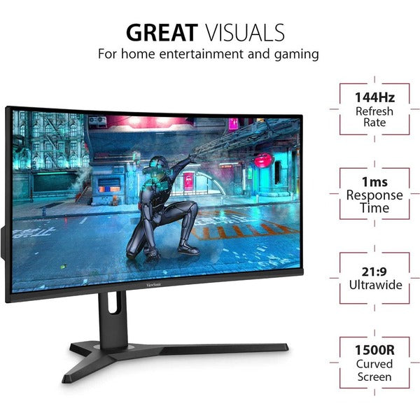 Viewsonic 34" Display, MVA Panel, 3440 x 1440 Resolution