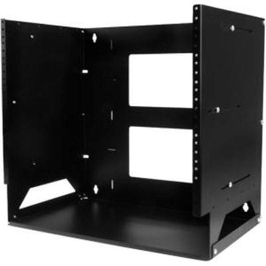 StarTech.com 8U Wallmount Server Rack with Built-in Shelf - Solid Steel - Adjustable Depth 12in to 18in