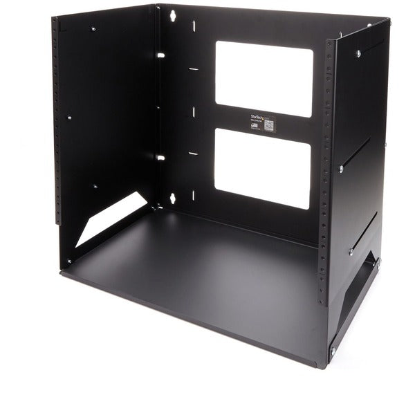 StarTech.com 8U Wallmount Server Rack with Built-in Shelf - Solid Steel - Adjustable Depth 12in to 18in