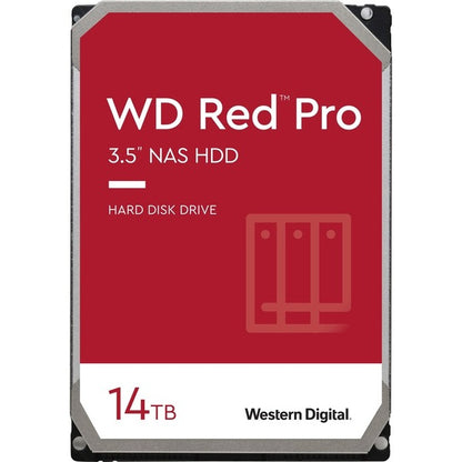 Western Digital Red Pro WD141KFGX 14 TB Hard Drive - 3.5" Internal - SATA (SATA/600) - Conventional Magnetic Recording (CMR) Method