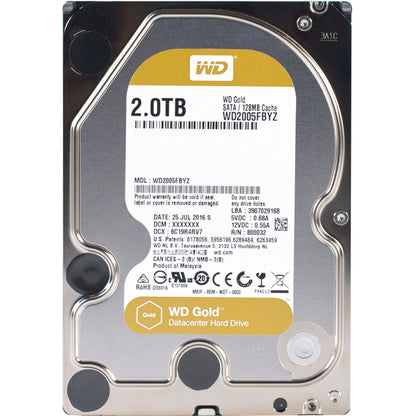 Western Digital Gold WD2005FBYZ 2 TB Hard Drive - 3.5" Internal - SATA (SATA/600)