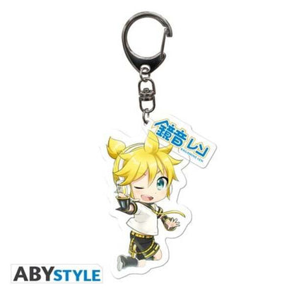 Vocaloid Hatsune Miku Kagamine Len ACRYL Key Chain with Charm