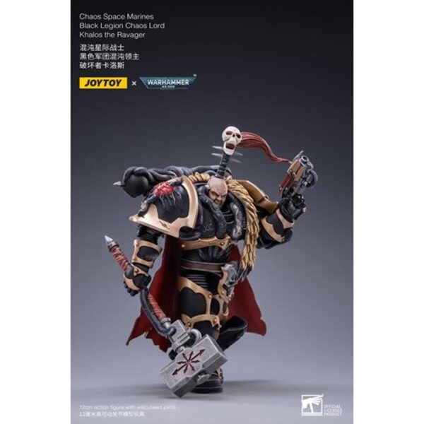 Joy Toy Warhammer 40,000 Chaos Space Marines Black Legion Chaos Lord Khalos the Ravager 1:18 Scale Action Figure