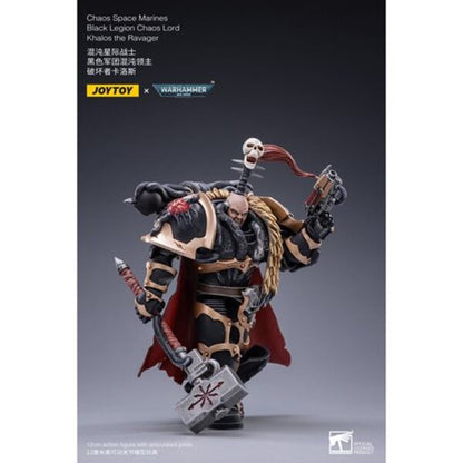 Joy Toy Warhammer 40,000 Chaos Space Marines Black Legion Chaos Lord Khalos the Ravager 1:18 Scale Action Figure