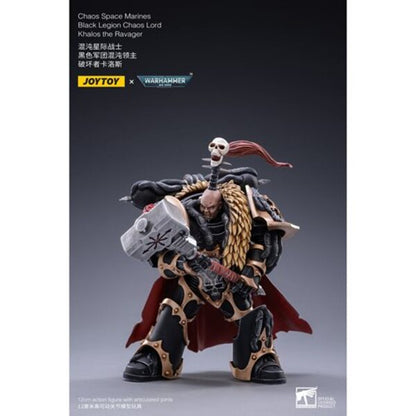 Joy Toy Warhammer 40,000 Chaos Space Marines Black Legion Chaos Lord Khalos the Ravager 1:18 Scale Action Figure