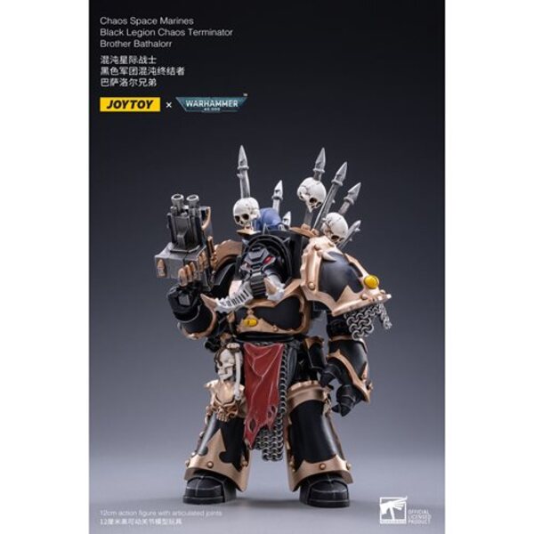 Joy Toy Warhammer 40,000 Chaos Space Marines Black Legion Chaos Terminator Brother Bathalorr 1:18 Scale Action Figure