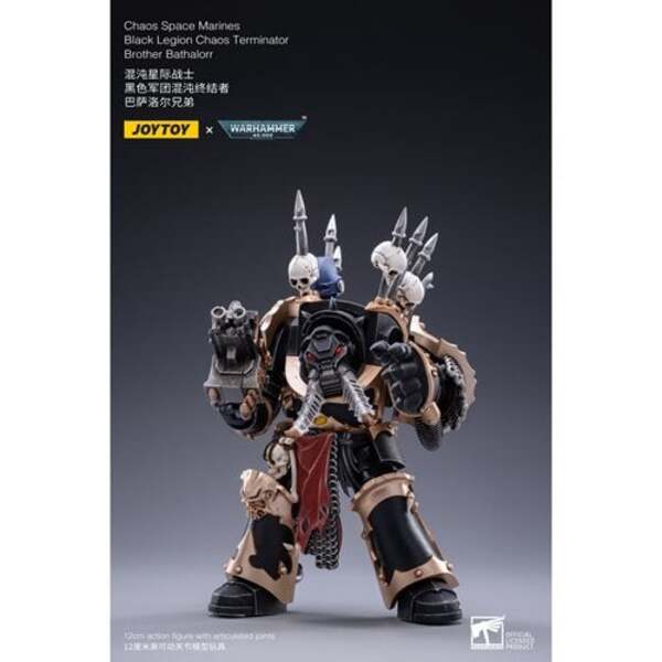 Joy Toy Warhammer 40,000 Chaos Space Marines Black Legion Chaos Terminator Brother Bathalorr 1:18 Scale Action Figure