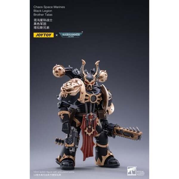 Joy Toy Warhammer 40,000 Chaos Space Marines Black Legion Brother Talas 1:18 Scale Action Figure