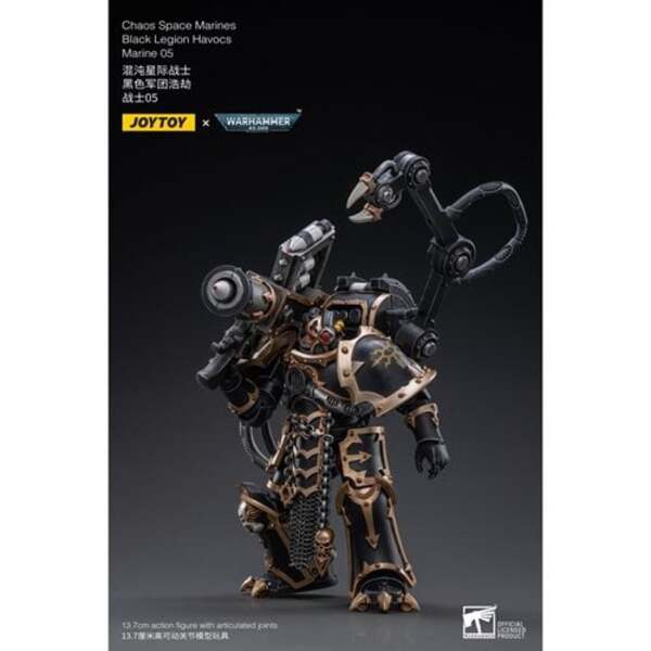 Joy Toy Warhammer 40,000 Chaos Space Marines Black Legion Havocs Marine 05 1:18 Scale Action Figure