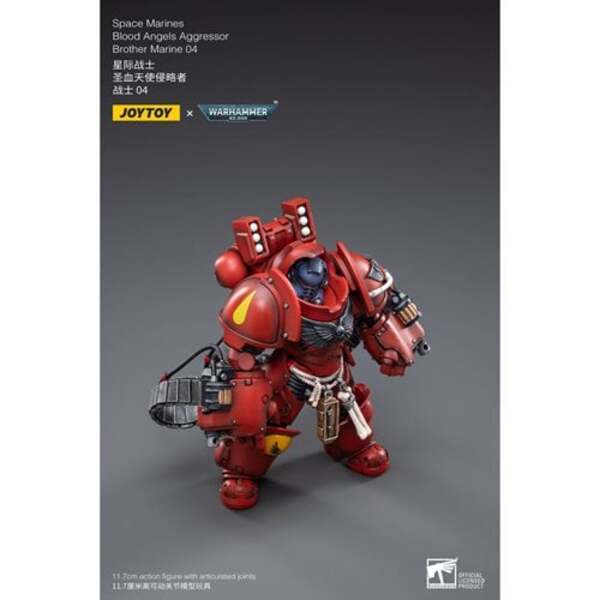 Joy Toy Warhammer 40,000 Space Marines Blood Angels Aggressor Brother Marine 04 1:18 Scale Action Figure