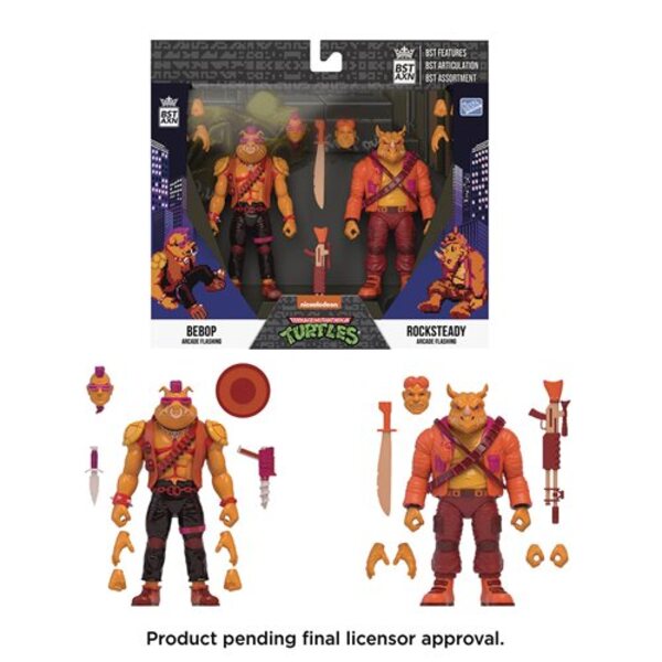 Teenage Mutant Ninja Turtles Arcade Bebop and Rocksteady Action Figure 2-Pack San Diego Comic-Con 2022 PX