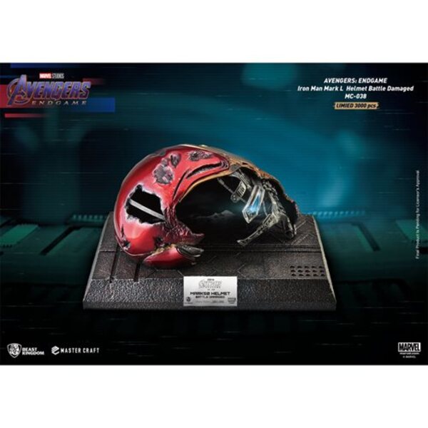 Avengers: Endgame Iron Man Mark 50 Helmet Battle Damaged MC-038 Master Craft Resin Statue