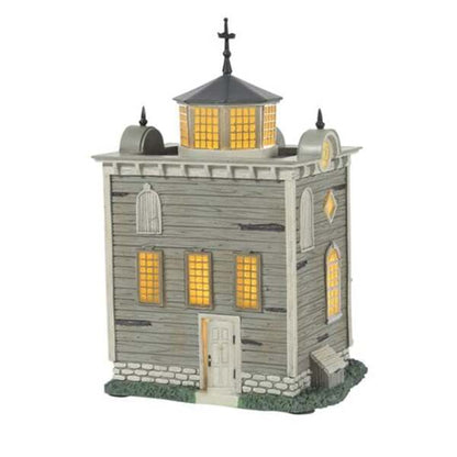 The Addams Family Hot Properties Village Uncle Fester's House Light-Up Statue