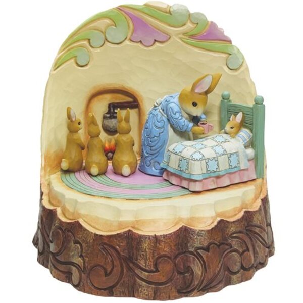 Beatrix Potter Peter Rabbit Mrs. Rabbit with Bunnies Carved by Heart by Jim Shore Statue