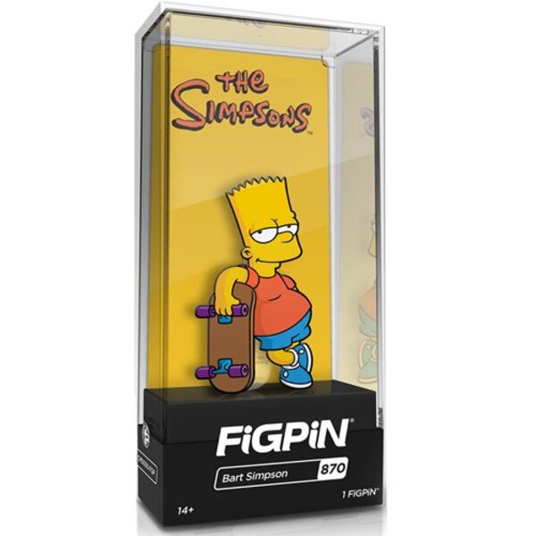 The Simpsons Bart Simpson with Skateboard FiGPiN Classic 3-Inch Enamel Pin