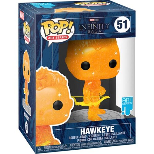 Avengers Infinity Saga Hawkeye Orange Artist Series Pop! Vinyl Figure with Pop! Protector Case