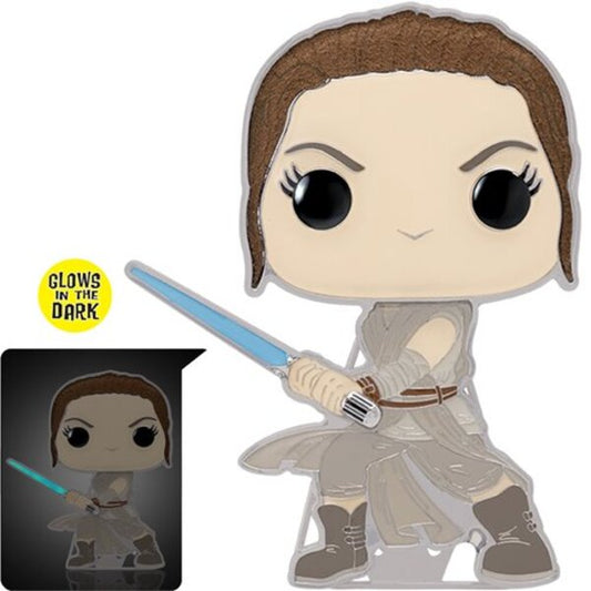 Star Wars Rey Glow-in-the-Dark Large Enamel Pop! Pin