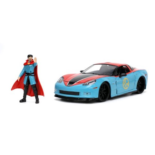 Avengers Doctor Strange Hollywood Rides 2006 Chevrolet Corvette Z06 1:24 Scale Die-Cast Metal Vehicle with Figure