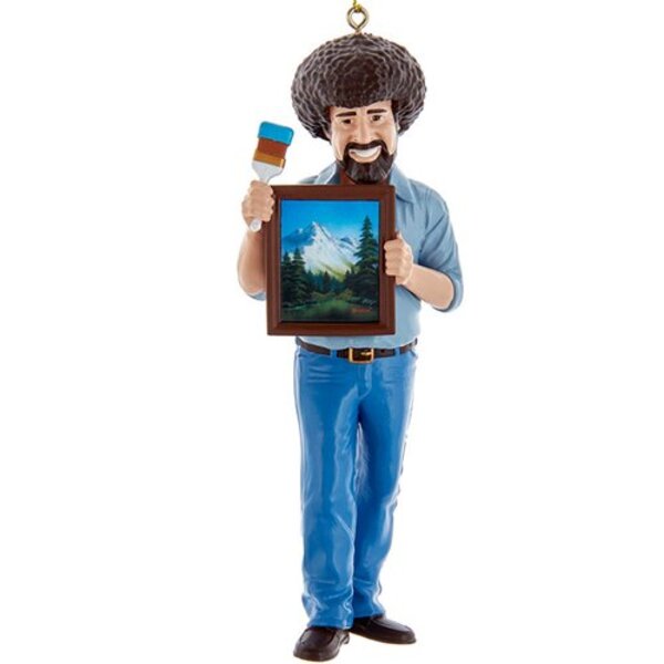 Bob Ross with Frame Painting 5-Inch Ornament