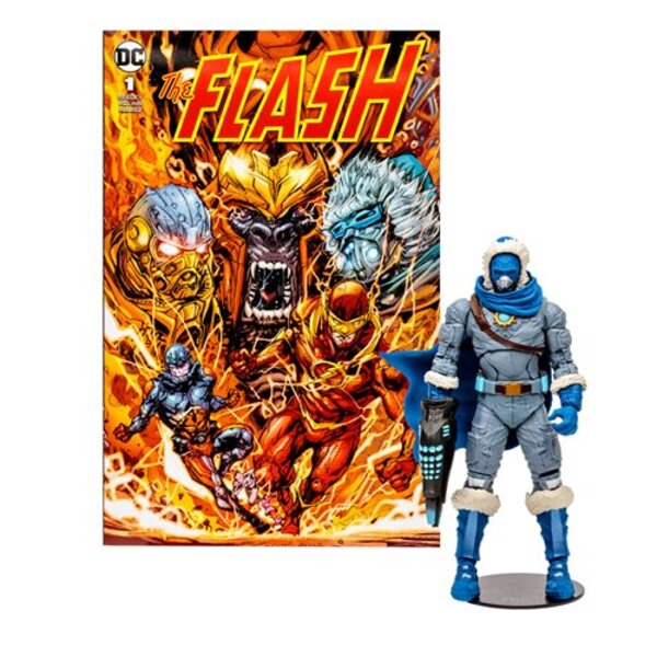 The Flash Captain Cold Page Punchers 7-Inch Scale Action Figure with The Flash Comic Book