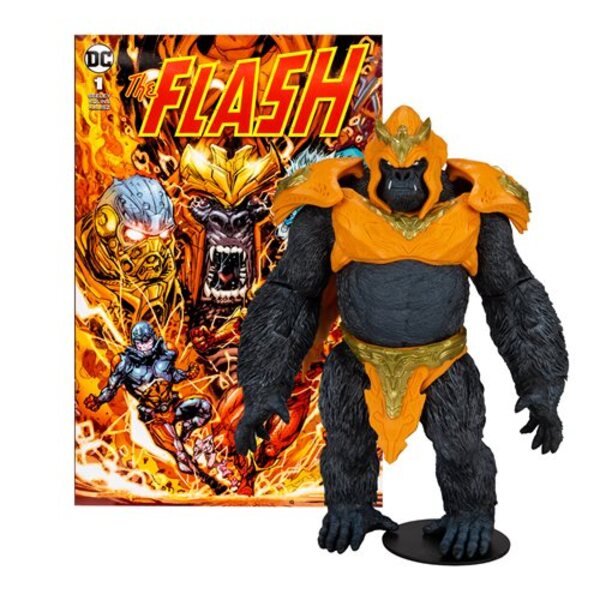 The Flash Gorilla Grodd Page Punchers Megafig Action Figure with The Flash Comic Book