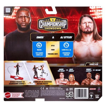 WWE Championship Showdown Series 10 Omos and AJ Styles Action Figure 2-Pack