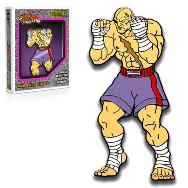 Street Fighter Sagat Augmented Reality Enamel Pin