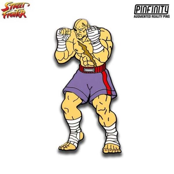 Street Fighter Sagat Augmented Reality Enamel Pin