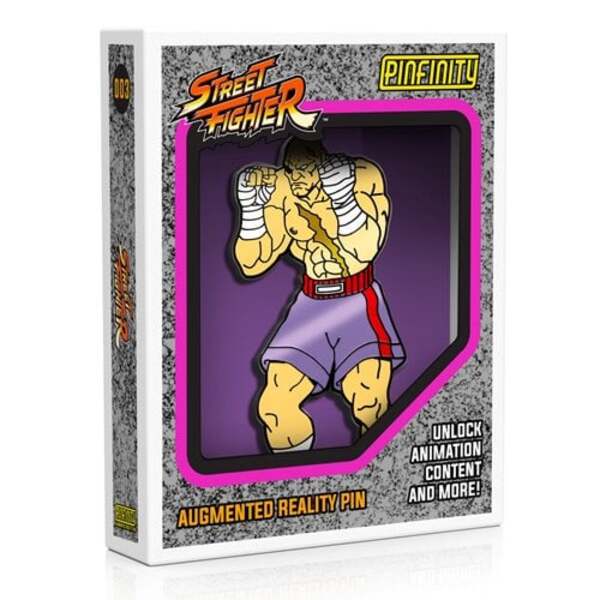 Street Fighter Sagat Augmented Reality Enamel Pin