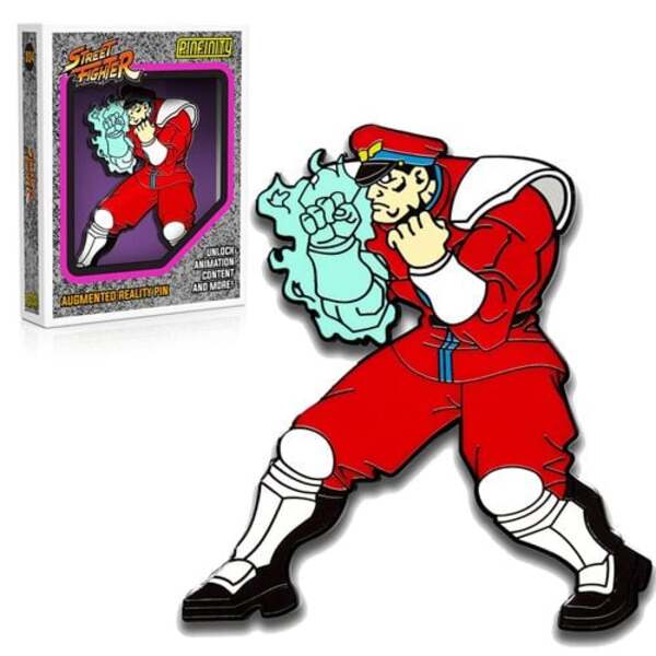 Street Fighter M. Bison Augmented Reality Enamel Pin