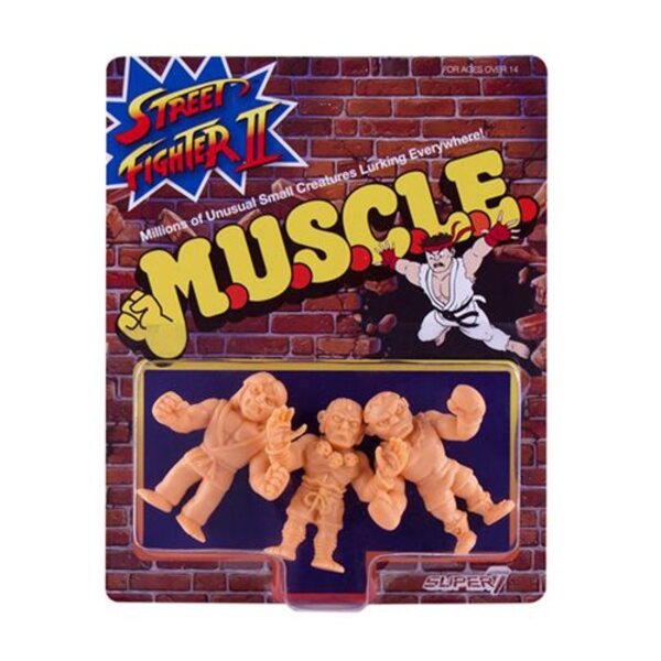 Street Fighter M.U.S.C.L.E. Pack B Mini-Figures - Ken, Dhalsim, Balrog