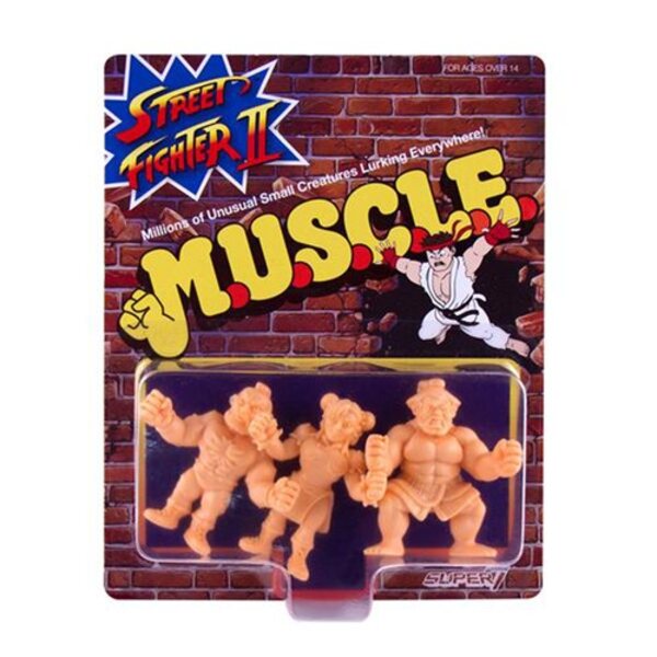 Street Fighter M.U.S.C.L.E. Pack D Mini-Figures - Chun-Li, Zangief, E. Honda