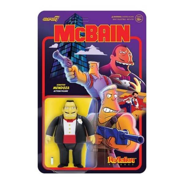 The Simpsons McBain Mendoza 3 3/4-Inch ReAction Figure