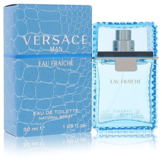 Versace Man Eau Fraiche Eau De Toilette Spray (blue) 1 Oz For Men