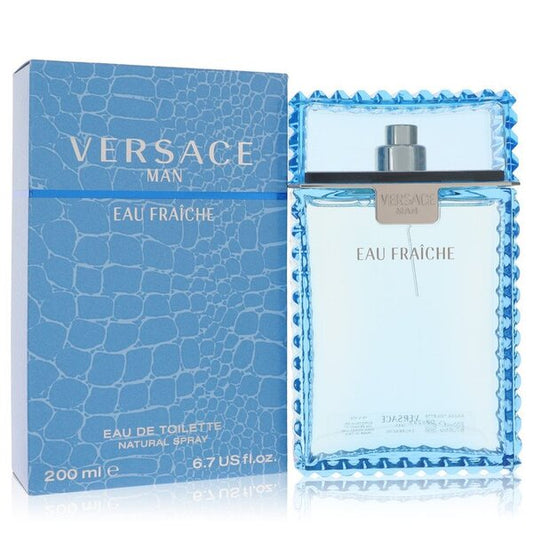 Versace Man Eau Fraiche Eau De Toilette Spray (blue) 6.7 Oz For Men