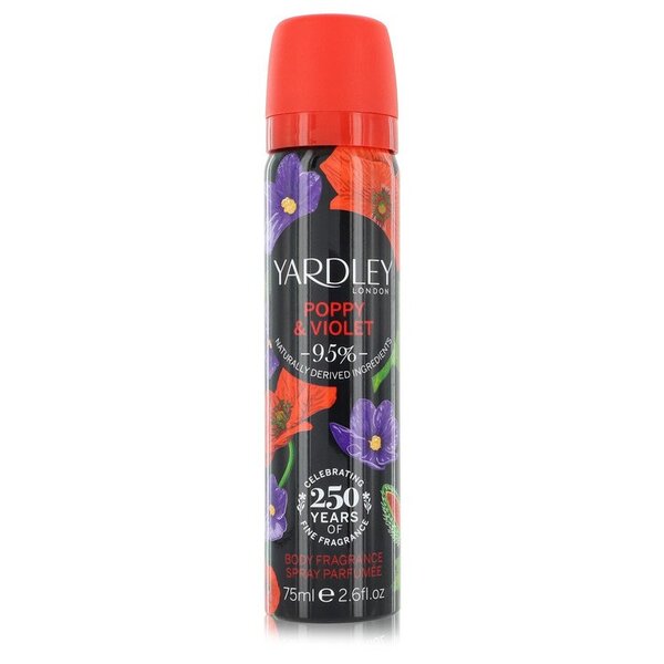 Yardley Poppy & Violet Body Fragrance Spray 2.6 Oz For Women