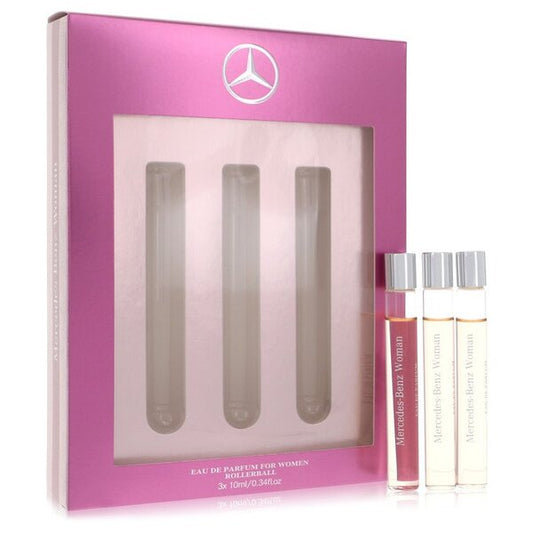 Mercedes Benz Gift Set - 3 X .34 Oz Eau De Parfum Rollerballs -- For Women