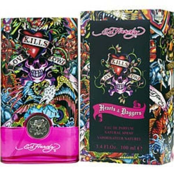 ED HARDY HEARTS & DAGGERS by Christian Audigier EAU DE PARFUM SPRAY 3.4 OZ For Women