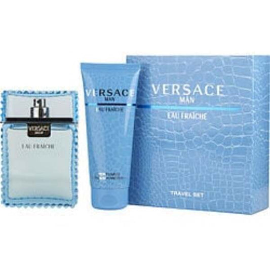 VERSACE MAN EAU FRAICHE by Gianni Versace EDT SPRAY 3.4 OZ & SHOWER GEL 3.4 OZ (TRAVEL OFFER) For Men