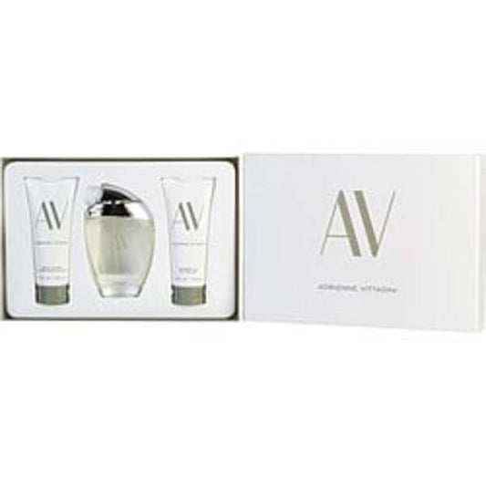 AV by Adrienne Vittadini EAU DE PARFUM SPRAY 3 OZ & BODY LOTION 3.4 OZ & SHOWER GEL 3.4 OZ For Women