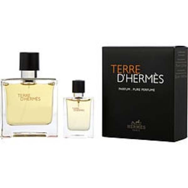 TERRE D'HERMES by Hermes PARFUM SPRAY 2.5 OZ & PARFUM SPRAY 0.42 OZ MINI For Men