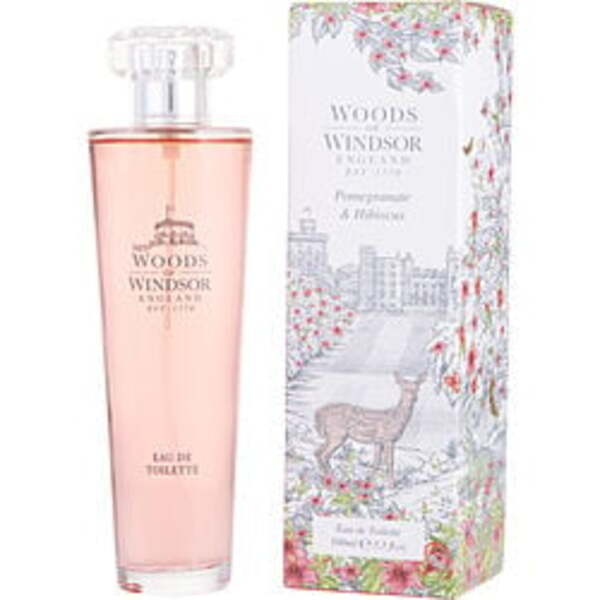 WOODS OF WINDSOR POMEGRANATE & HIBISCUS by Woods of Windsor EDT SPRAY 3.3 OZ For Women