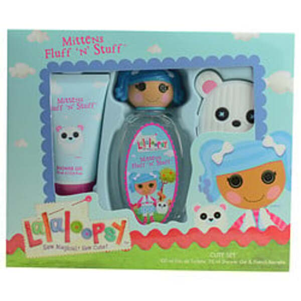 LALAOOPSY MITTENS FLUFF N STUFF by Marmol & Son EDT SPRAY 3.4 OZ & SHOWER GEL 2.5 OZ & HAIR ACCESSORY For Women